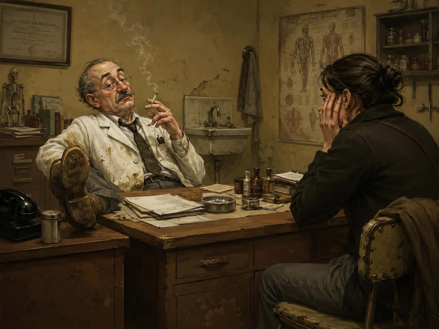 Image d’illustration montrant une consultation où le patient pose une limite face à une professionnelle agitée