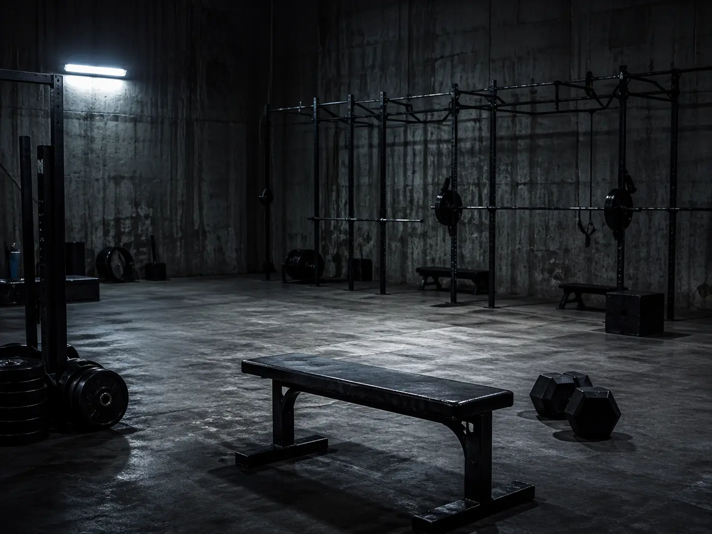 Salle vide et froide dans une ambiance silencieuse et hostile